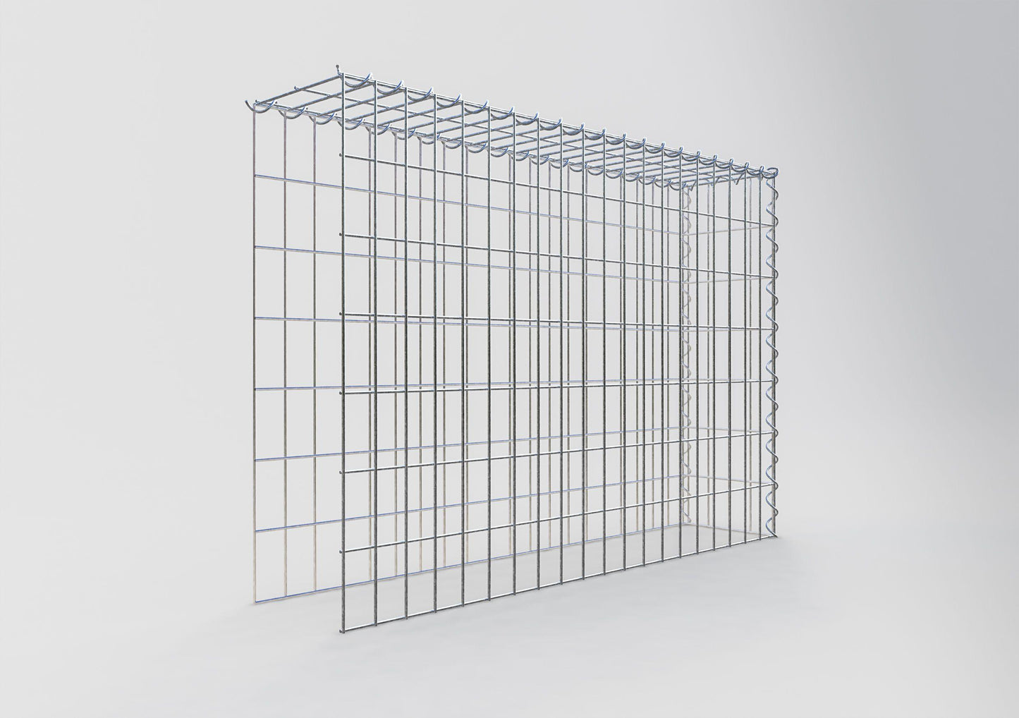 Add-on schanskorf type 4 100 cm x 70 cm x 20 cm (L x H x D), maaswijdte 5 cm x 10 cm, spiraalvormig