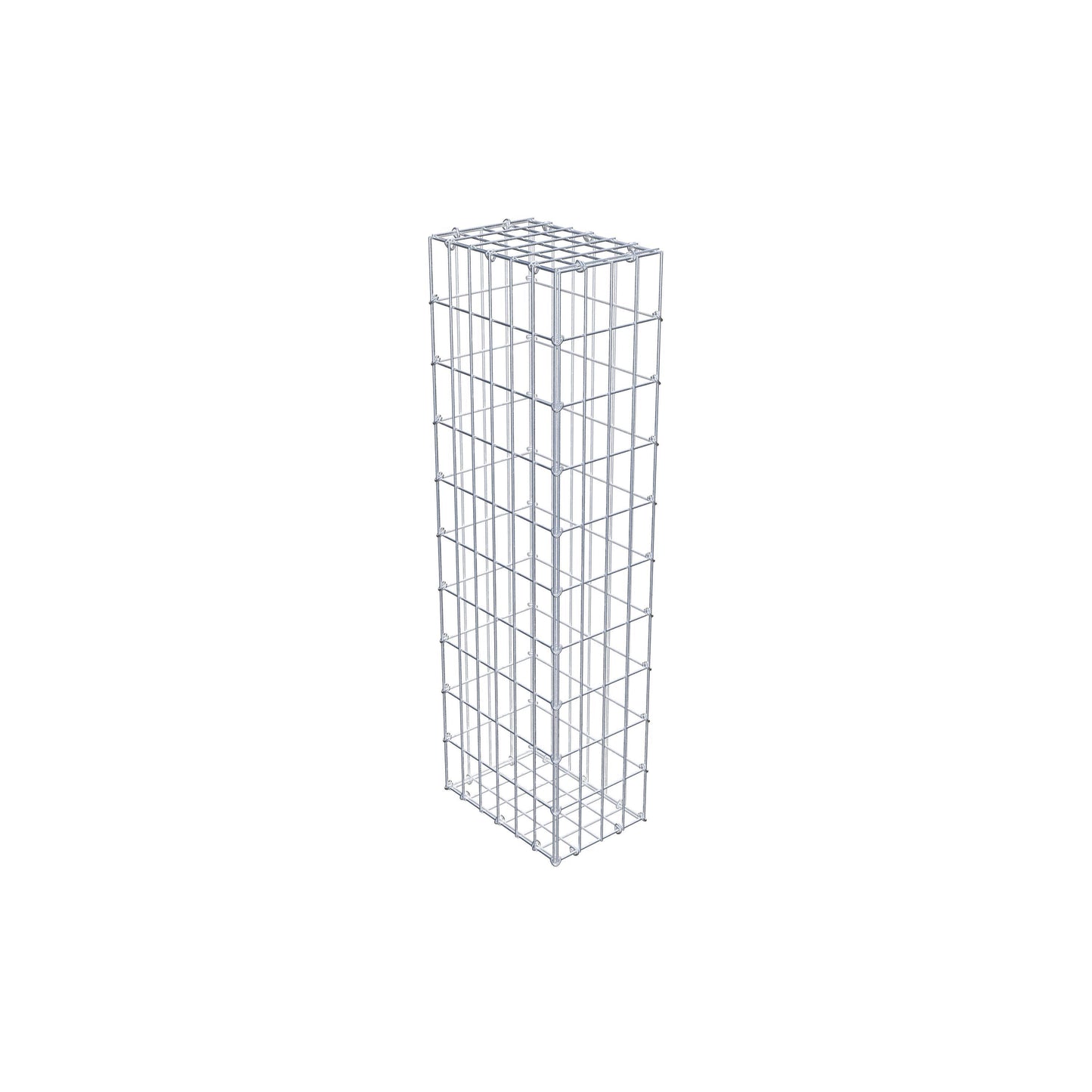 Gavión 100 cm x 30 cm x 20 cm (L x A x P), luz de malla 5 cm x 10 cm, anillo en C