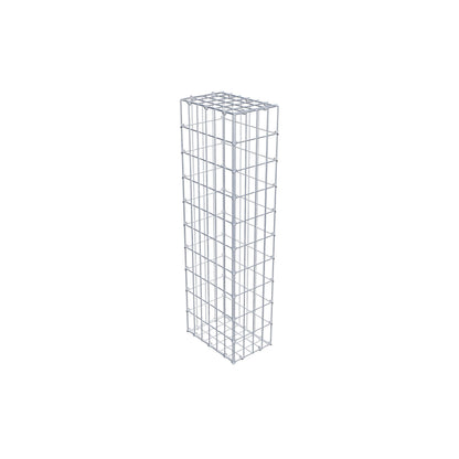 Gavión 100 cm x 30 cm x 20 cm (L x A x P), luz de malla 5 cm x 10 cm, anillo en C
