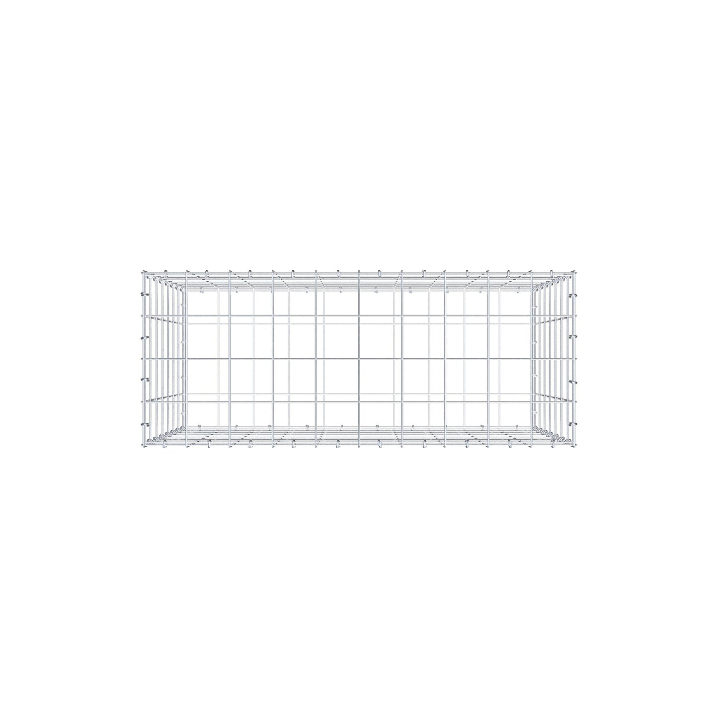 Gabião 100 cm x 70 cm x 40 cm (C x A x P), malhagem 10 cm x 10 cm, anel C