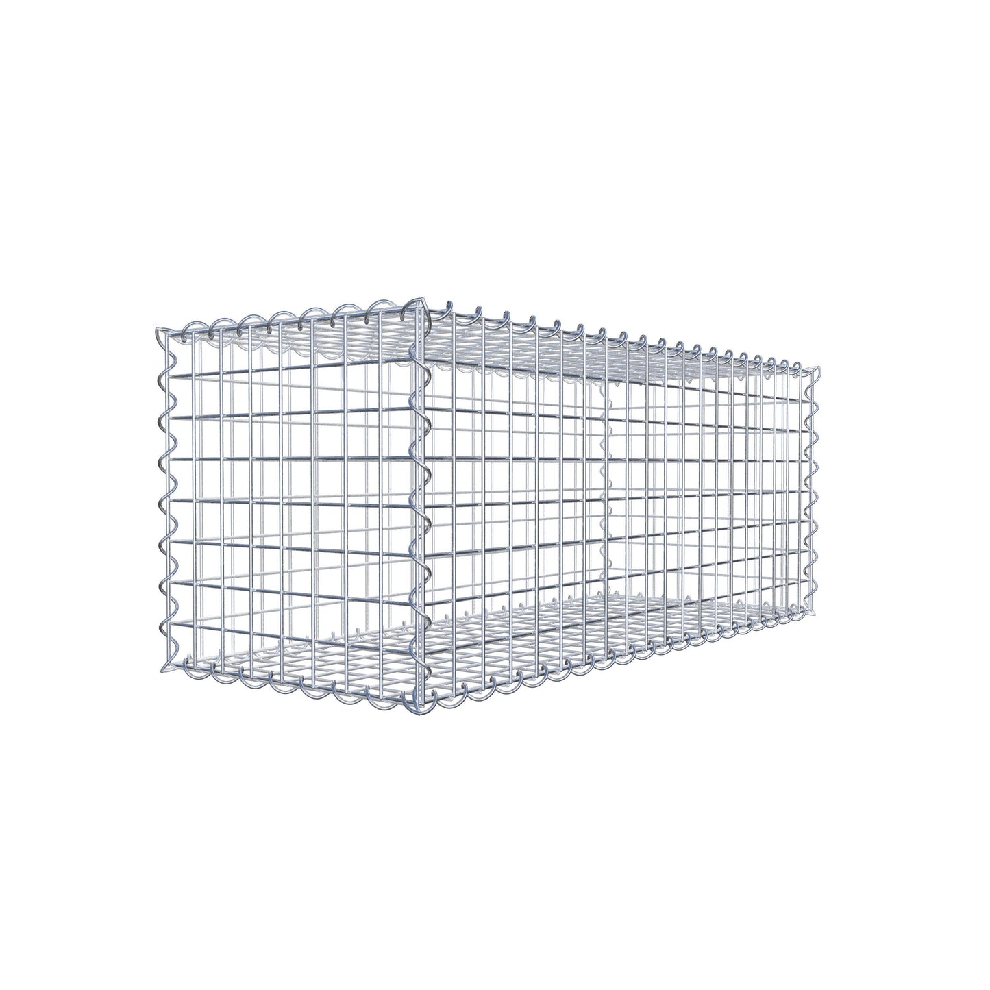 Juego de 2 gaviones de 100 cm x 40 cm x 40 cm (largo x alto x fondo), malla de 5 x 5 cm, en espiral