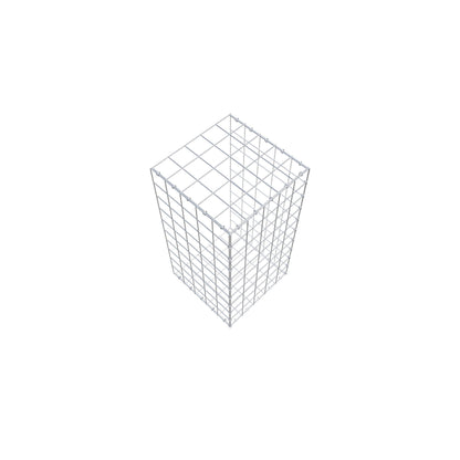 Bevestigbare schanskorf type 2 100 cm x 50 cm x 50 cm (L x H x D), maaswijdte 10 cm x 10 cm, C-ring