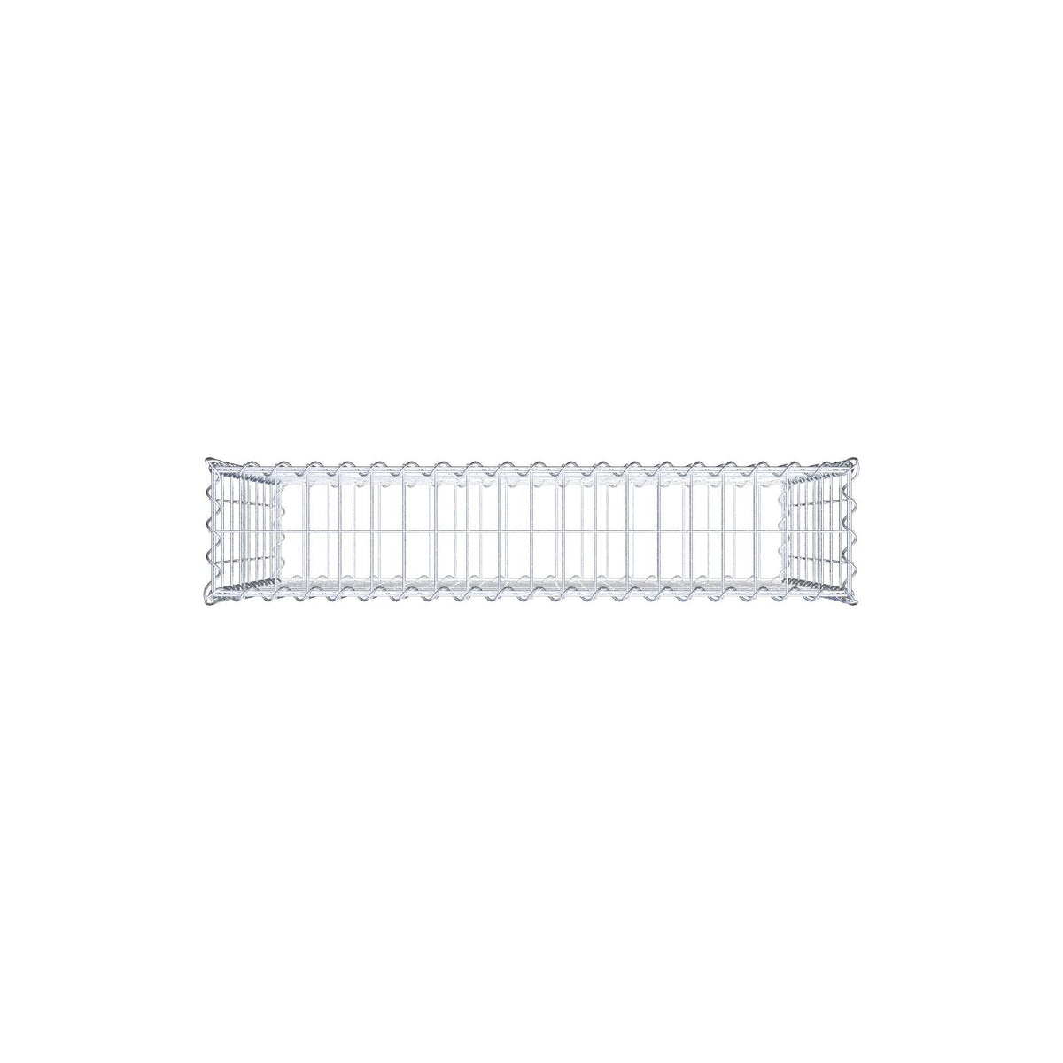 Gabion 100 cm x 80 cm x 20 cm (L x H x D), mesh size 5 cm x 10 cm, spiral