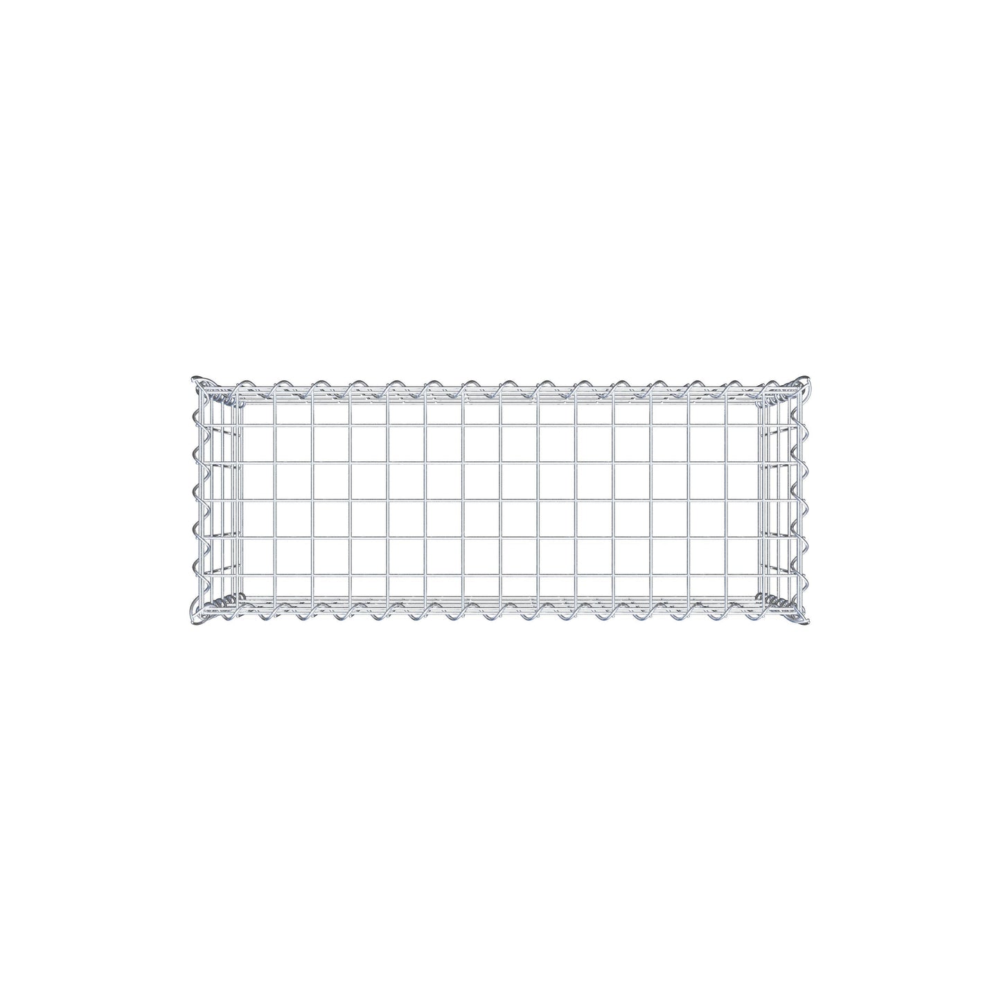 Opvokset gabion type 3 80 cm x 40 cm x 30 cm (L x H x D), maskestørrelse 5 cm x 10 cm, spiral