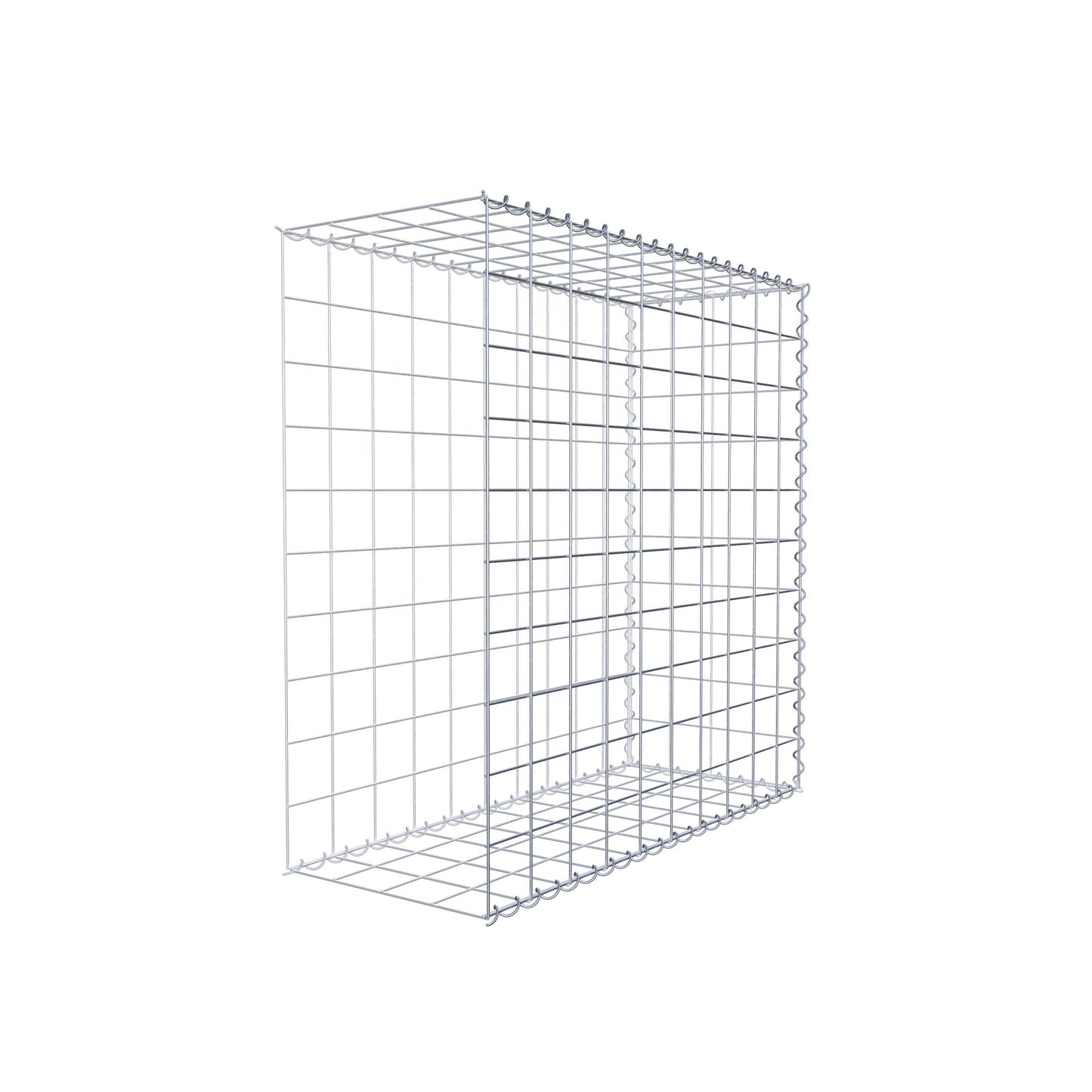 Gabion rapporté type 2 100 cm x 100 cm x 40 cm (L x H x P), mailles 10 cm x 10 cm, spirale