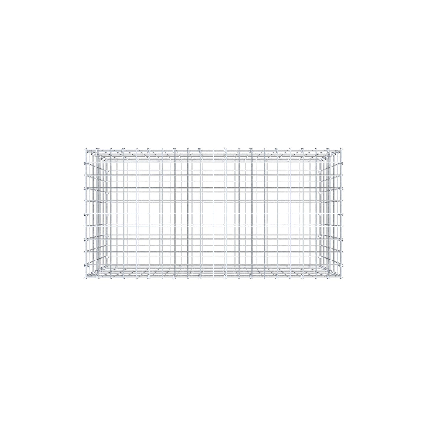 Gabbione 100 cm x 60 cm x 50 cm (L x H x P), maglia 5 cm x 10 cm, anello a C