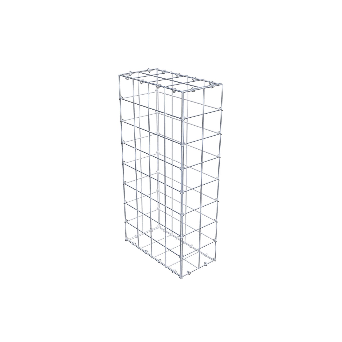 Gabion 80 cm x 40 cm x 20 cm (L x H x D), mesh size 10 cm x 10 cm, C-ring
