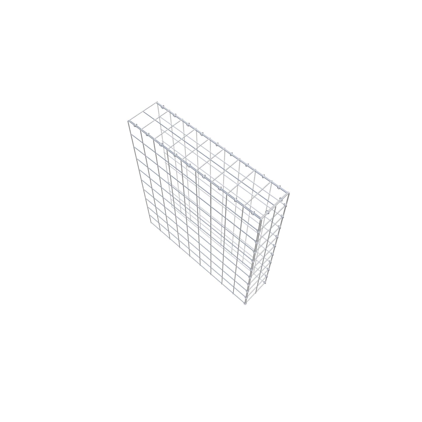 Typ 4 påbyggnadsgabion 100 cm x 90 cm x 20 cm (L x H x D), maskstorlek 10 cm x 10 cm, C-ring