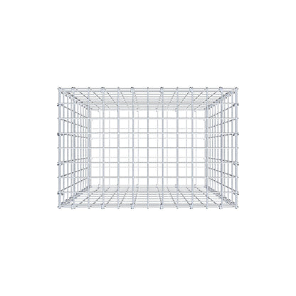 Gavión 100 cm x 60 cm x 40 cm (L x A x P), luz de malla 5 cm x 10 cm, anillo en C