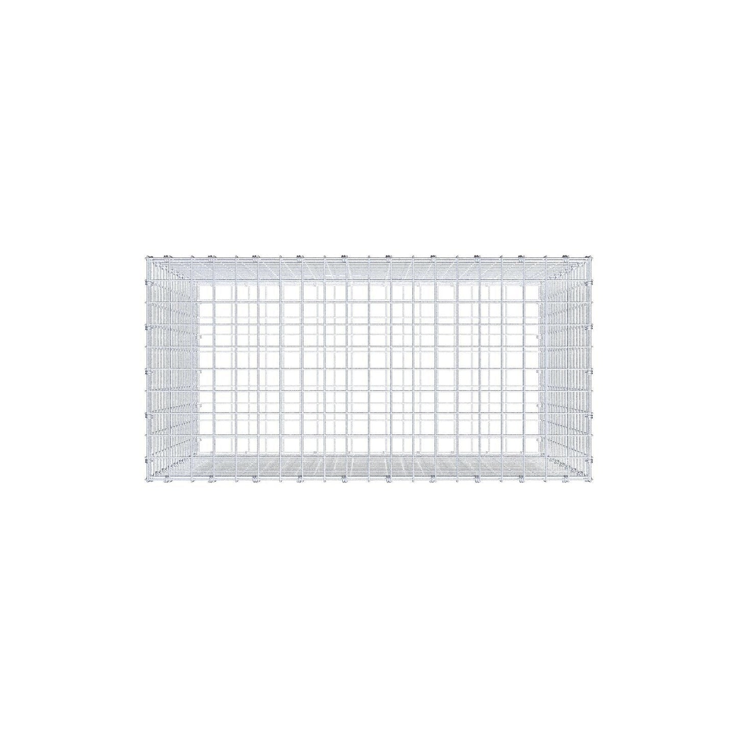 Gabion 100 cm x 90 cm x 50 cm (L x H x D), maskestørrelse 5 x 5 cm, spiralring