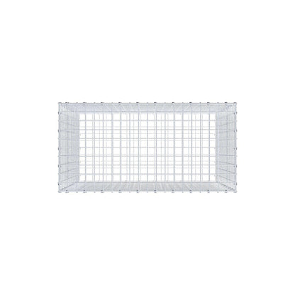 Gabion 100 cm x 90 cm x 50 cm (L x H x D), maskestørrelse 5 x 5 cm, spiralring