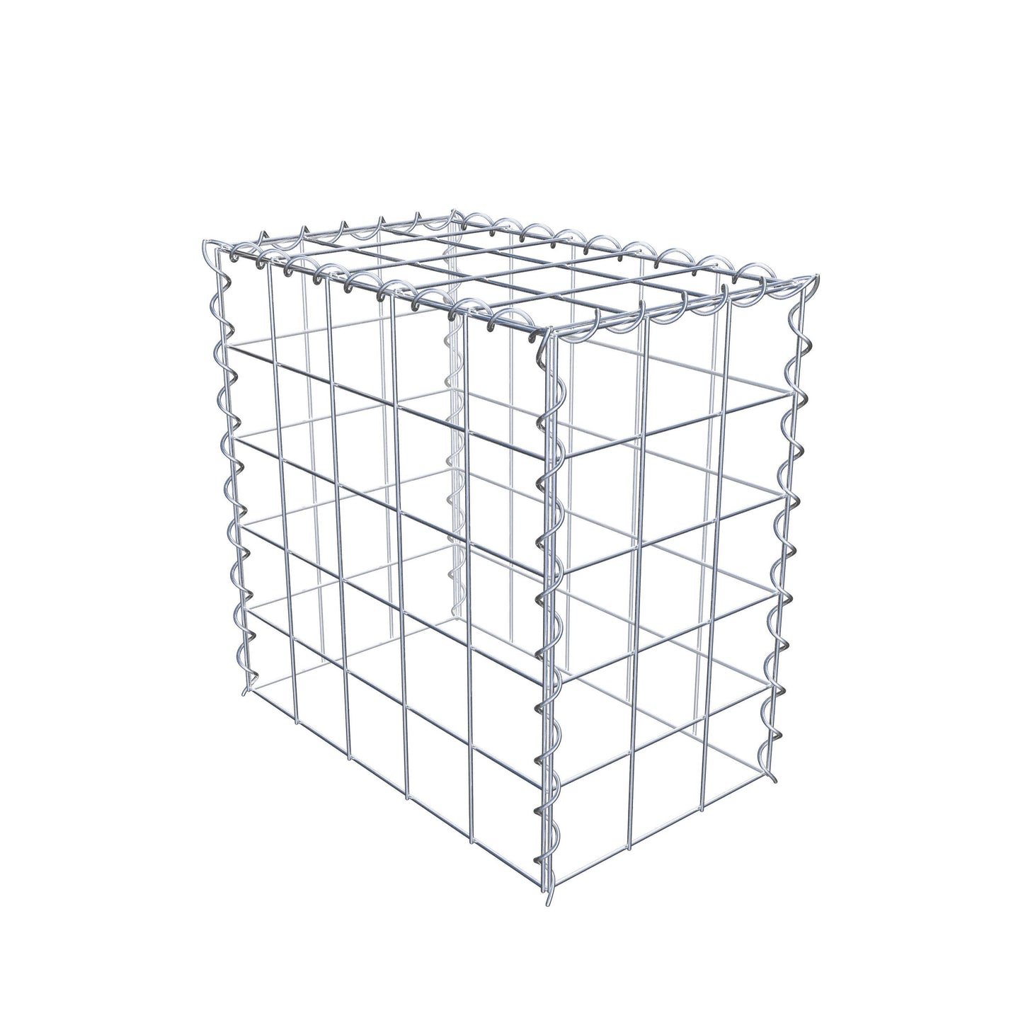 Gabion rapporté type 3 50 cm x 50 cm x 30 cm (L x H x P), mailles 10 cm x 10 cm, spirale