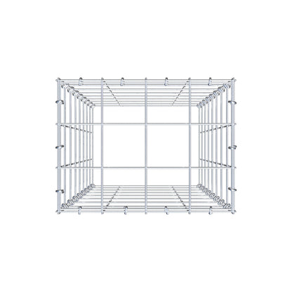 Monteret gabion type 3 80 cm x 40 cm x 30 cm (L x H x D), maskestørrelse 10 cm x 10 cm, C-ring