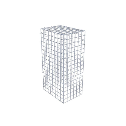 Monteret gabion type 3 80 cm x 40 cm x 30 cm (L x H x D), maskestørrelse 5 cm x 5 cm, C-ring
