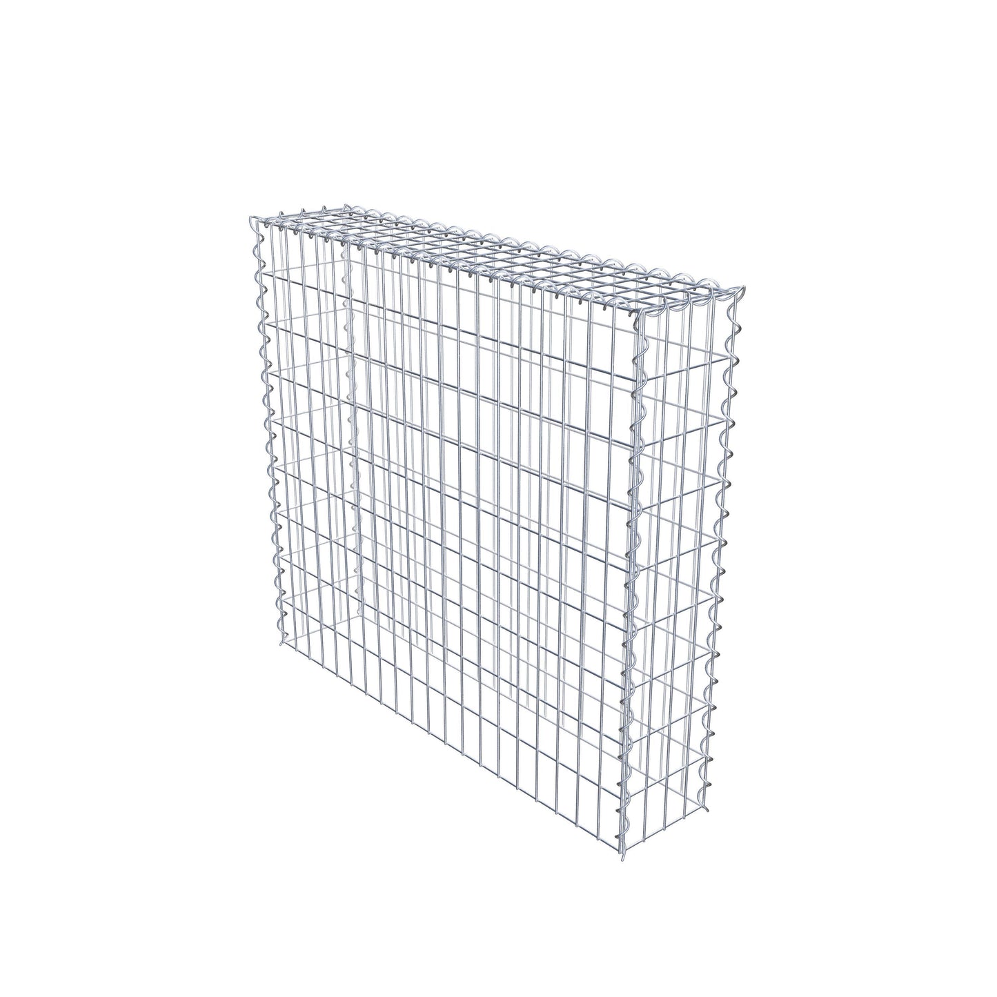 Gabion rapporté type 3 100 cm x 90 cm x 20 cm (L x H x P), mailles 5 cm x 10 cm, spirale