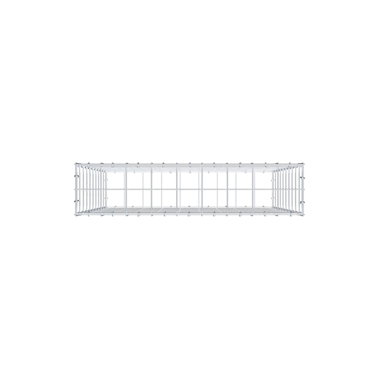 Schanskorf 100 cm x 90 cm x 20 cm (L x H x D), maaswijdte 10 cm x 10 cm, C-ring