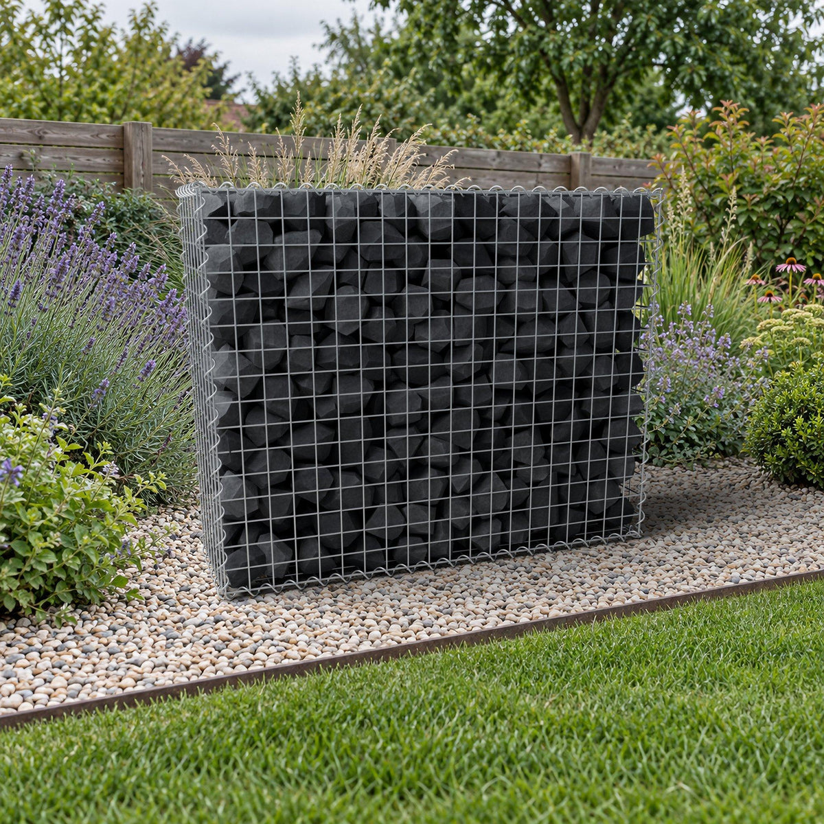 Gabion 100 cm x 80 cm x 30 cm (L x H x P), mailles 5 cm x 5 cm, spirale