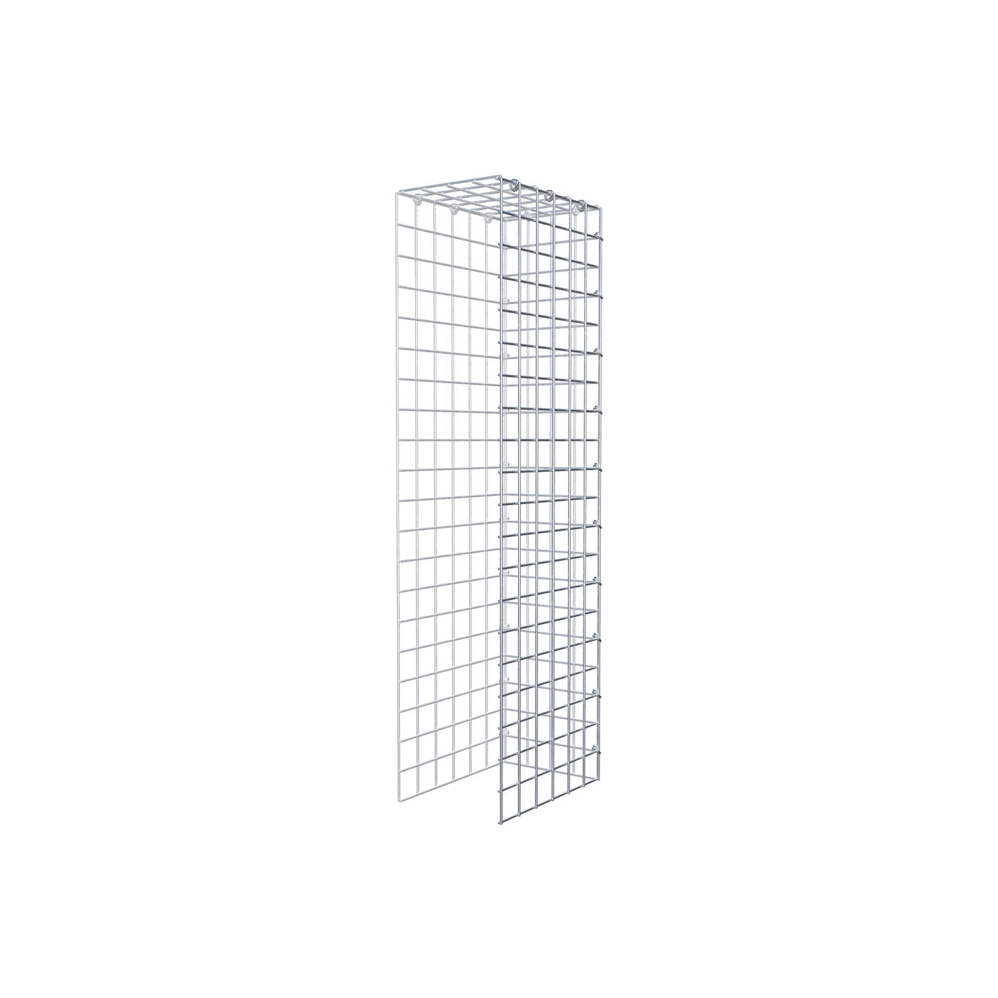 Bevestigbare schanskorf type 4 100 cm x 30 cm x 20 cm (L x H x D), maaswijdte 5 cm x 5 cm, C-ring