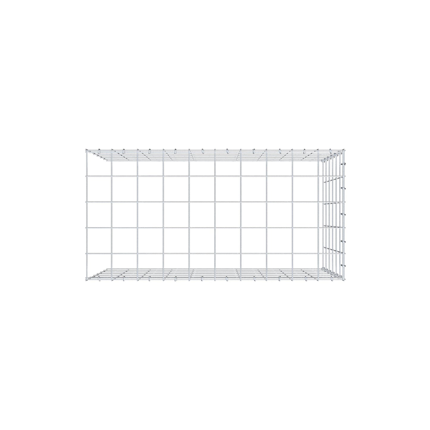 Add-on schanskorf type 4 100 cm x 60 cm x 50 cm (L x H x D), maaswijdte 10 cm x 10 cm, C-ring