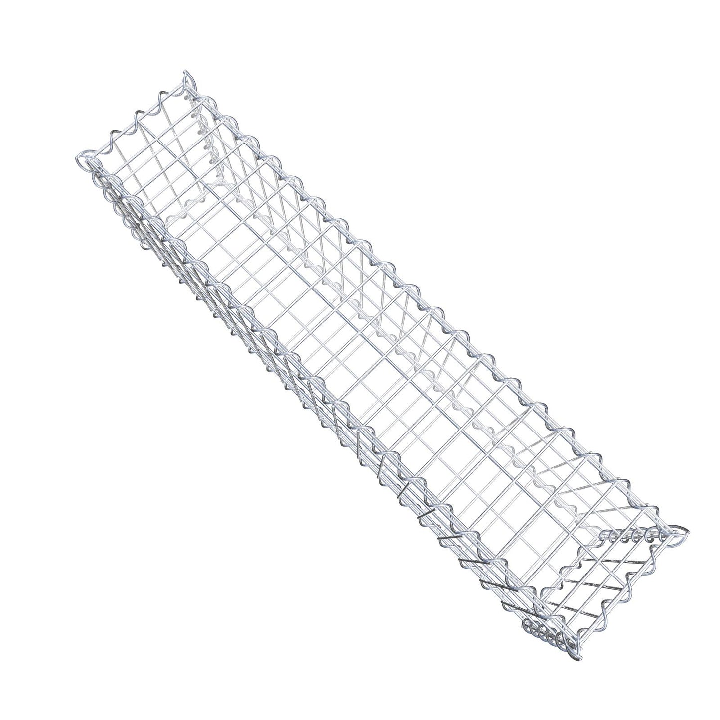 Schanskorf 100 cm x 30 cm x 20 cm (L x H x D), maaswijdte 5 cm x 10 cm, spiraalvormig