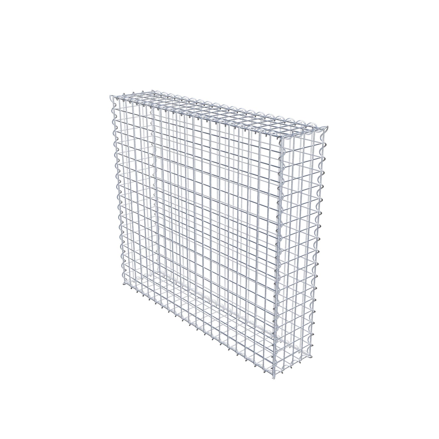 Gabion 100 cm x 90 cm x 20 cm (L x H x D), maskestørrelse 5 cm x 5 cm, spiral