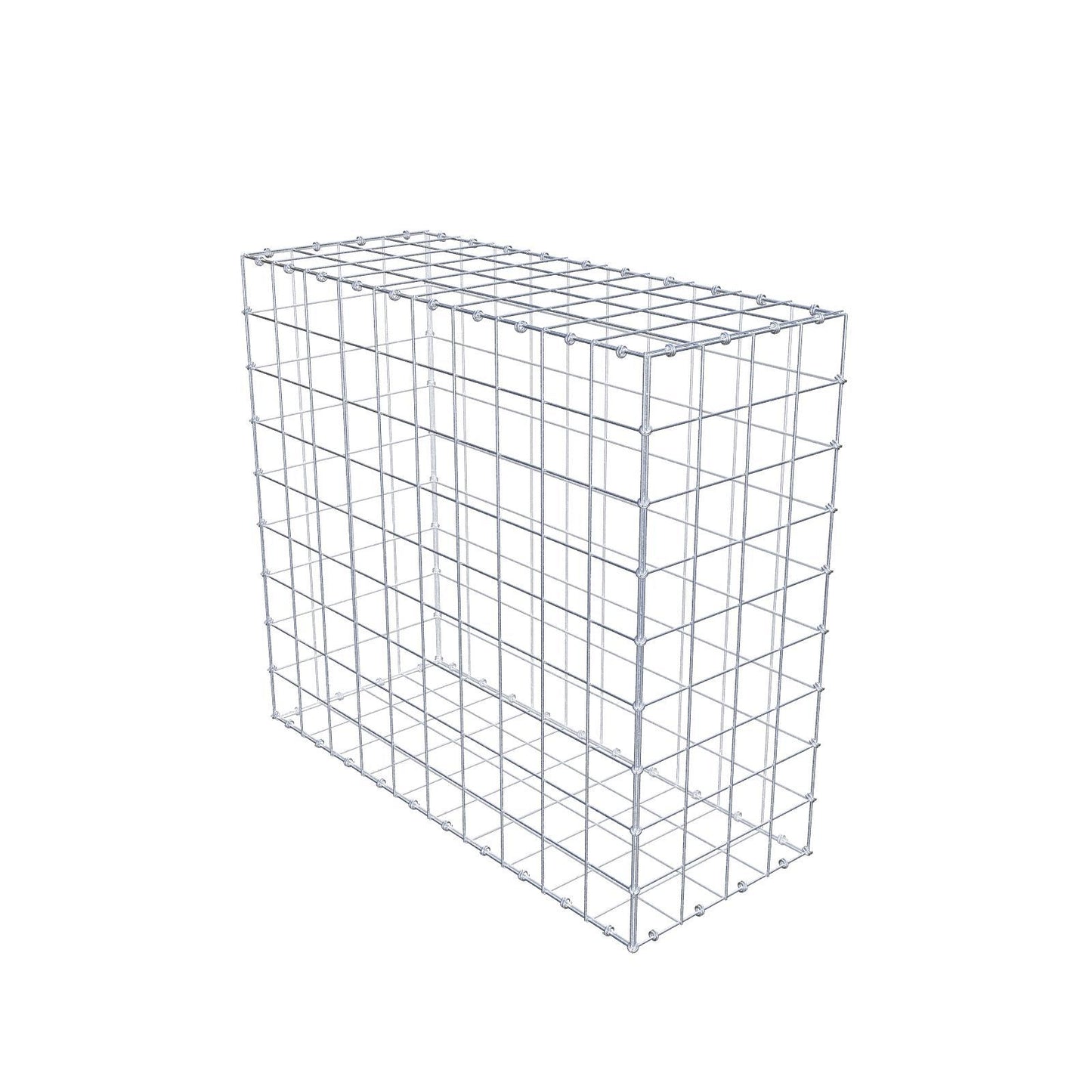 Gabion 100 cm x 90 cm x 40 cm (L x H x D), maskstorlek 10 x 10 cm, spiralring