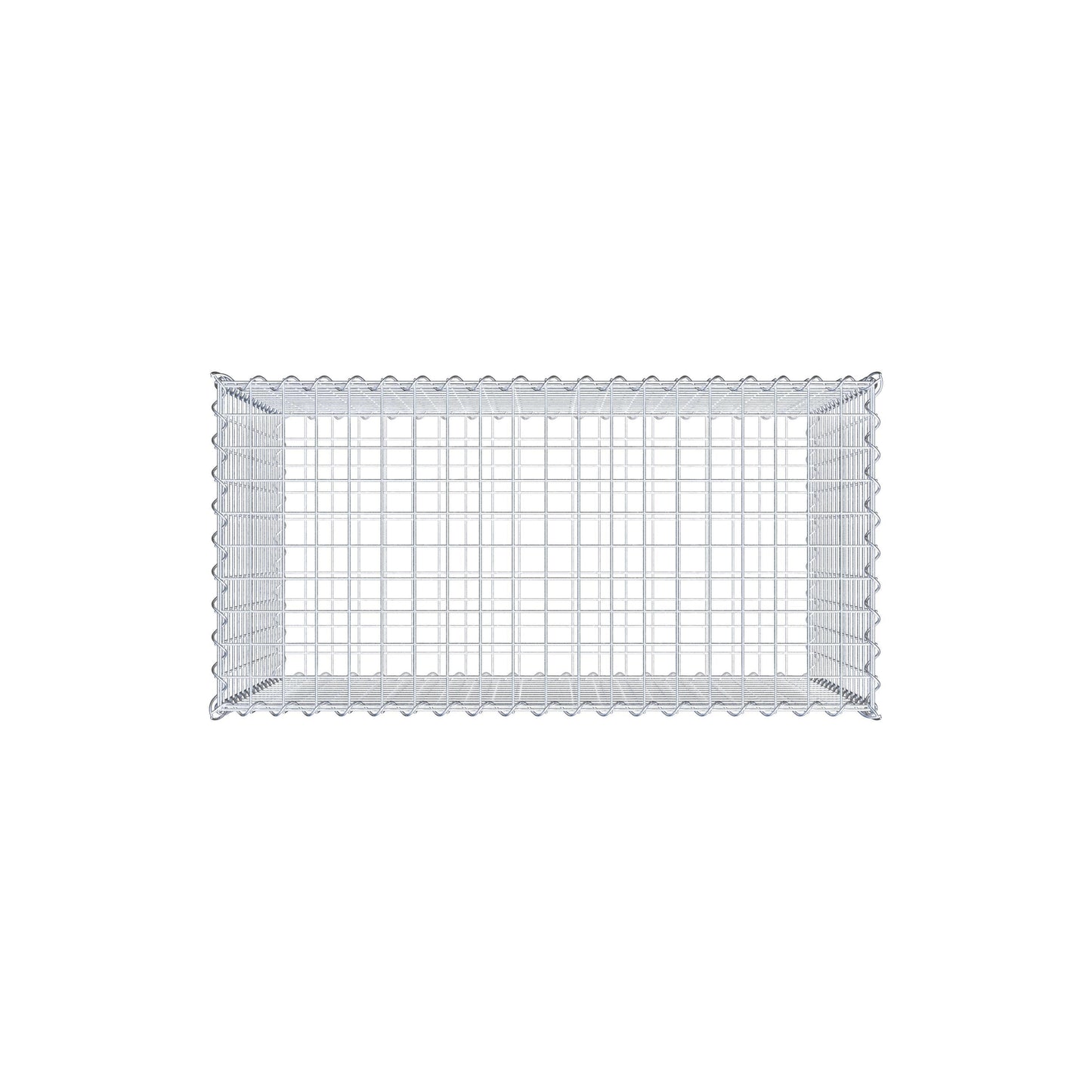 Schanskorf 100 cm x 70 cm x 50 cm (L x H x D), maaswijdte 5 cm x 5 cm, spiraalvormig