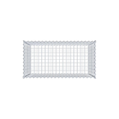 Schanskorf 100 cm x 70 cm x 50 cm (L x H x D), maaswijdte 5 cm x 5 cm, spiraalvormig