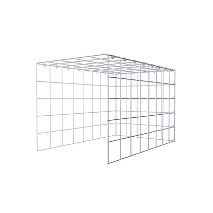 Monteret gabion type 4 80 cm x 50 cm x 50 cm (L x H x D), maskestørrelse 10 cm x 10 cm, C-ring