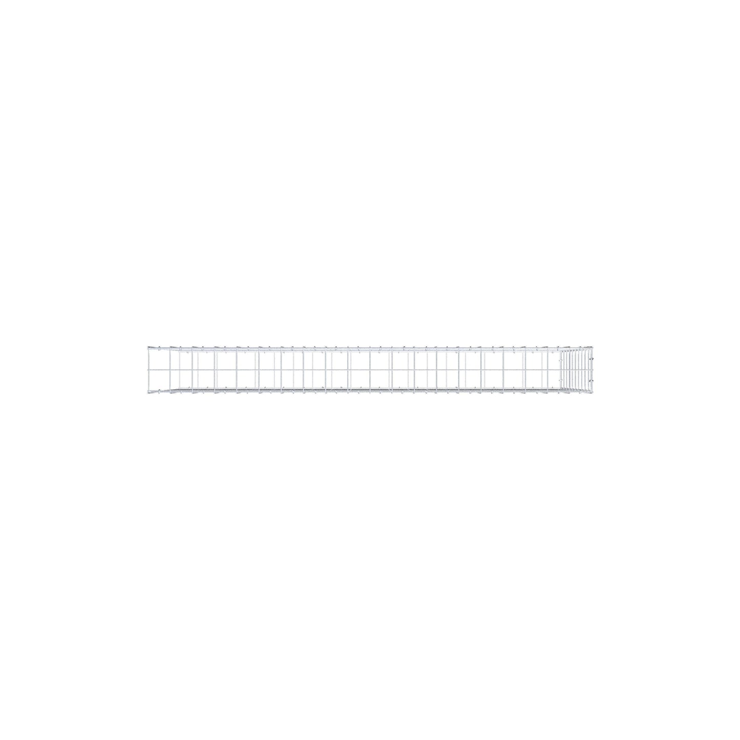Type 2 oplegkorf 200 cm x 100 cm x 20 cm (L x H x D), maaswijdte 10 cm x 10 cm, C-ring