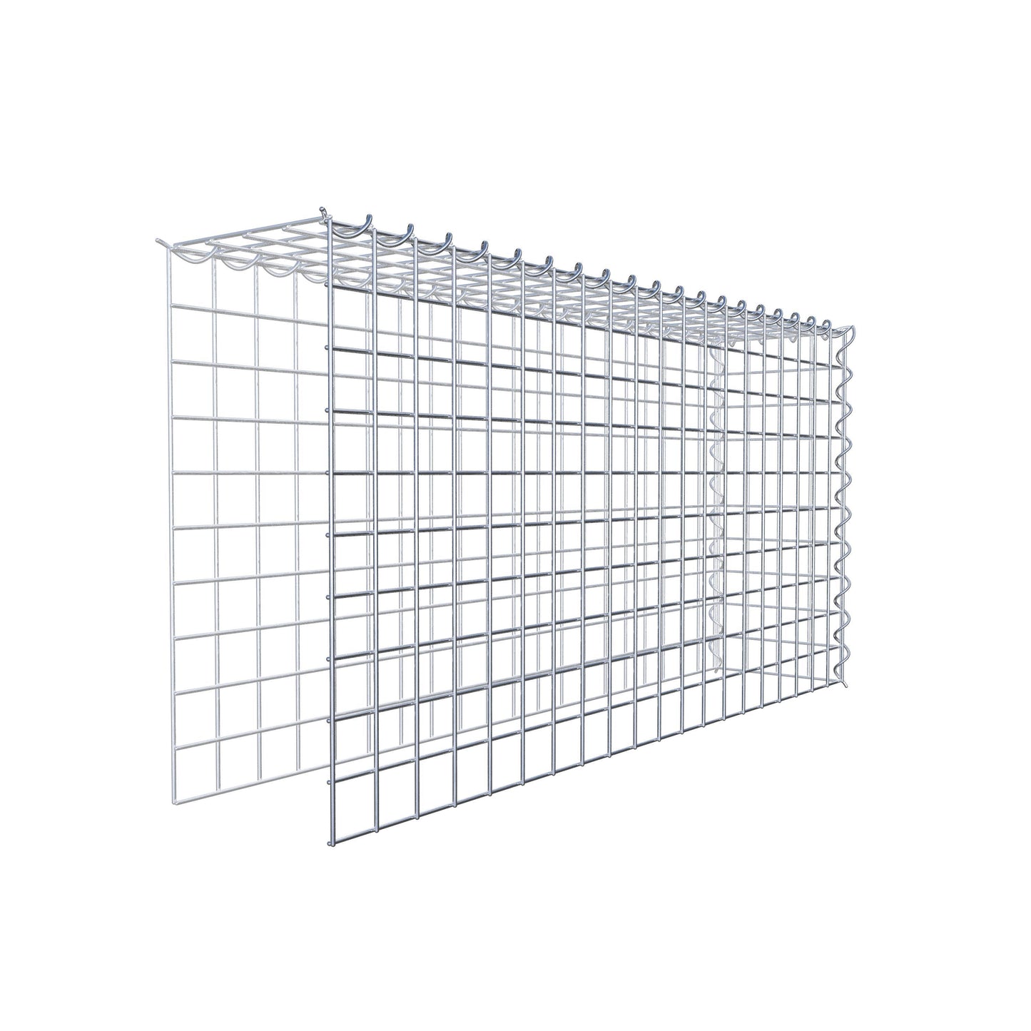 Gabion rapporté type 4 100 cm x 50 cm x 20 cm (L x H x P), mailles 5 cm x 5 cm, spirale
