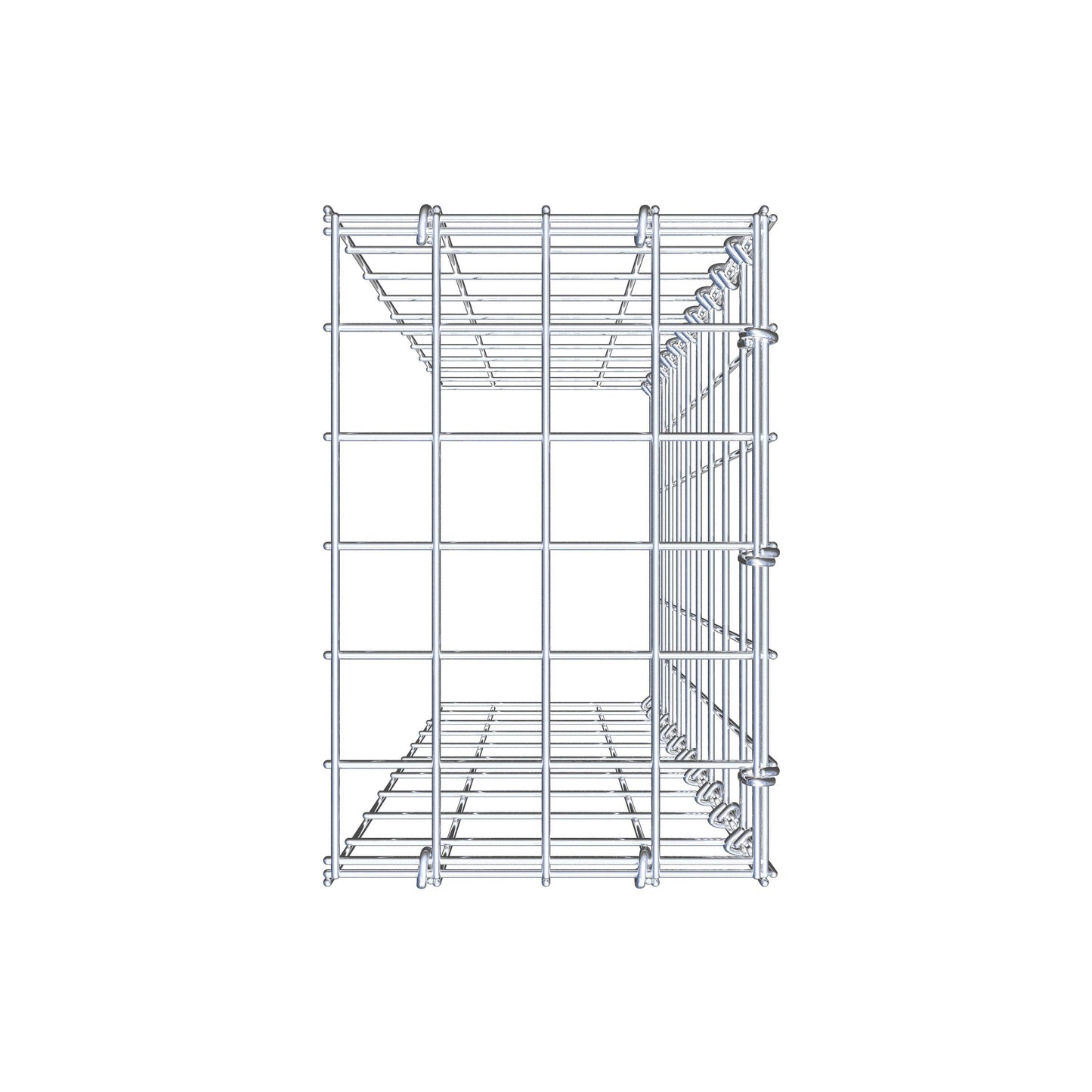 Gavión acoplable tipo 4 100 cm x 20 cm x 30 cm (L x A x P), malla 5 cm x 10 cm, anillo en C