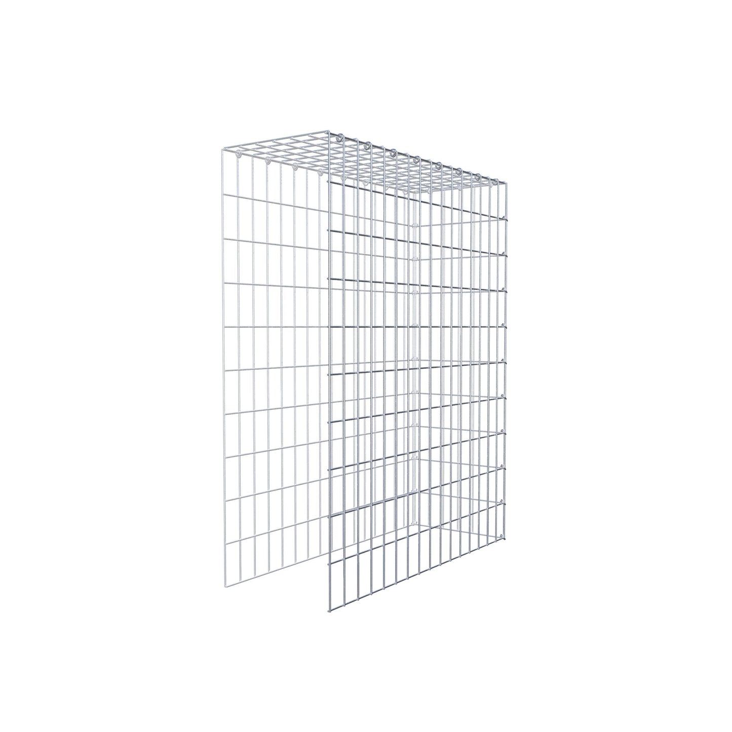 Opbouw schanskorf type 4 100 cm x 80 cm x 30 cm (L x H x D), maaswijdte 5 cm x 10 cm, C-ring