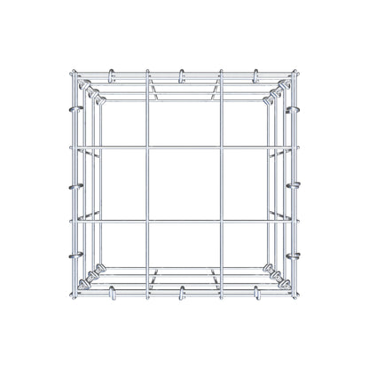 Gabbione aggiuntivo tipo 3 30 cm x 30 cm x 30 cm (L x A x P), maglia 10 cm x 10 cm, anello a C