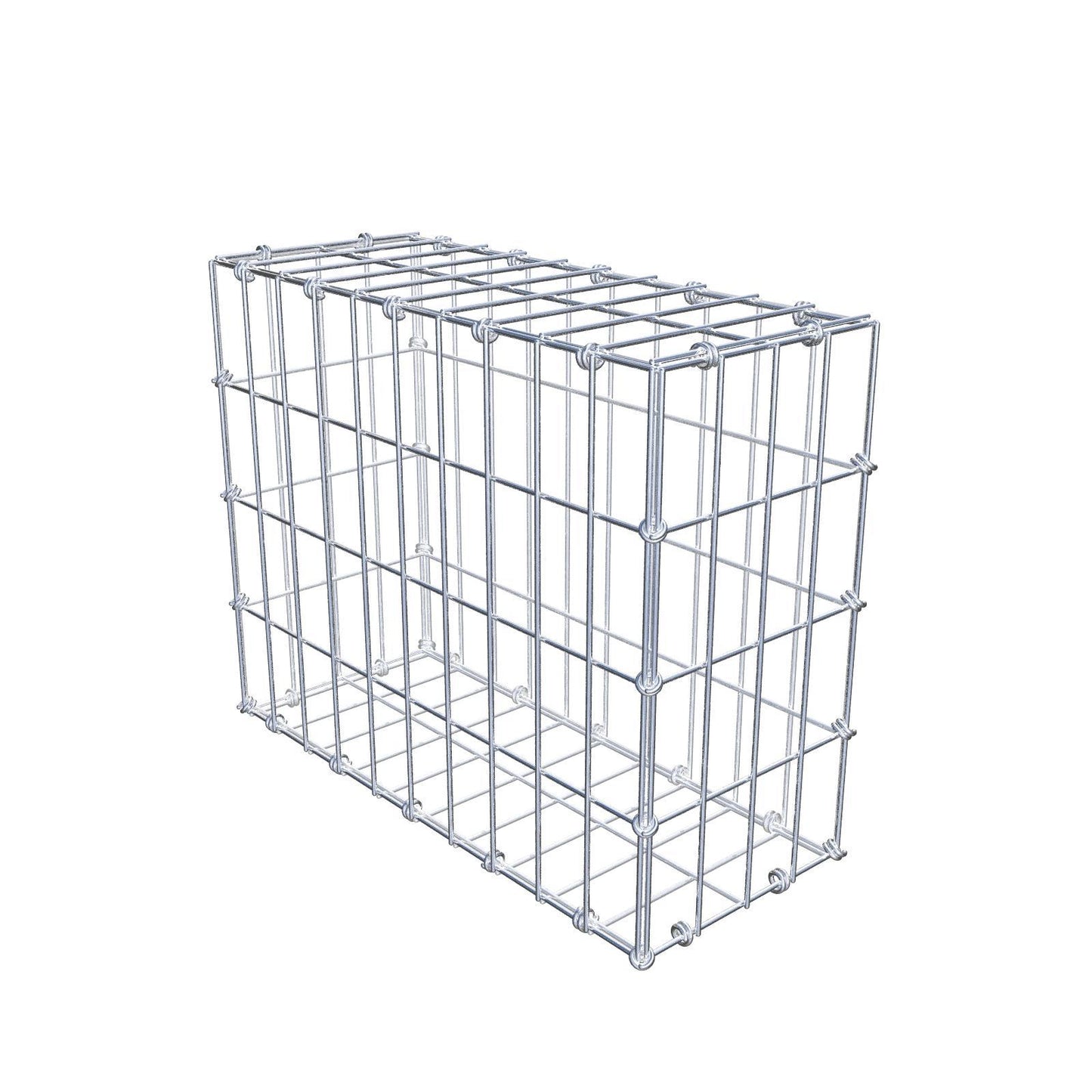 Schanskorf 50 cm x 40 cm x 20 cm (L x H x D), maaswijdte 5 x 10 cm, spiraalring