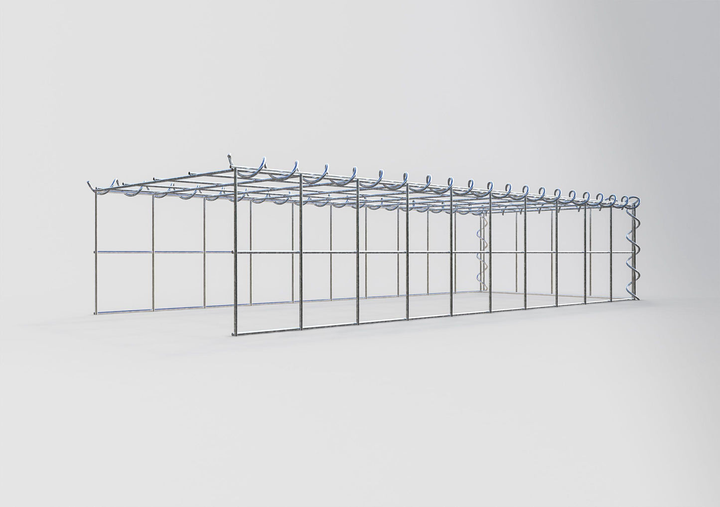 Add-on schanskorf type 4 100 cm x 20 cm x 40 cm (L x H x D), maaswijdte 10 cm x 10 cm, spiraal