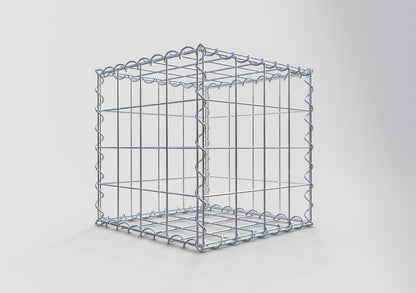 Gavión 40 cm x 40 cm x 40 cm (L x A x P), luz de malla 10 cm x 10 cm, en espiral