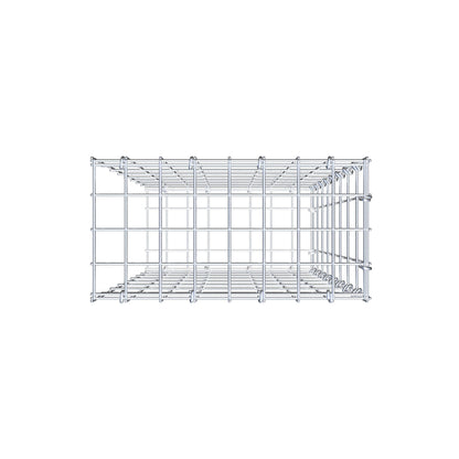 Monteret gabion type 2 80 cm x 40 cm x 20 cm, maskestørrelse 5 cm x 10 cm, C-ring
