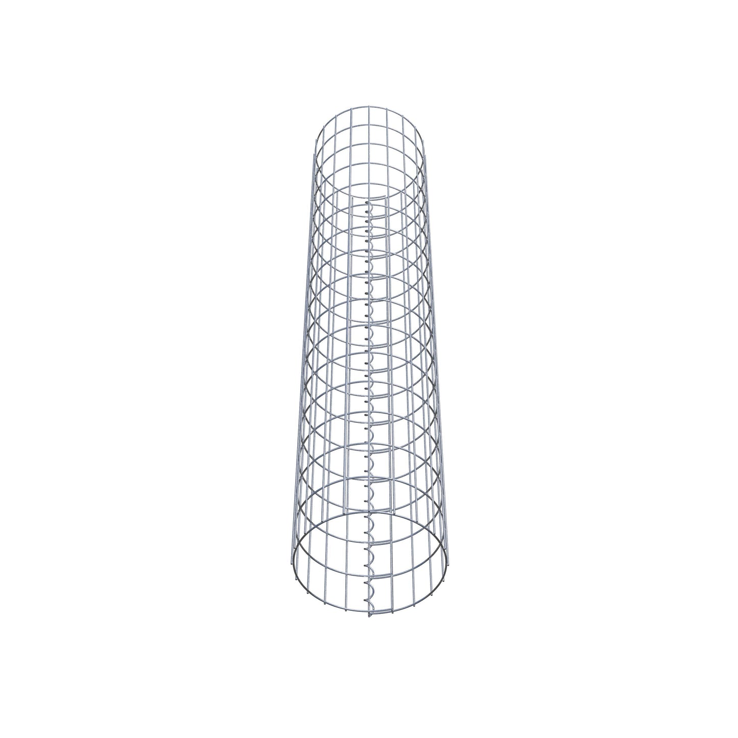 Coluna de gabião redonda 32 cm de diâmetro, 160 cm de altura, malhagem 5 cm x 10 cm