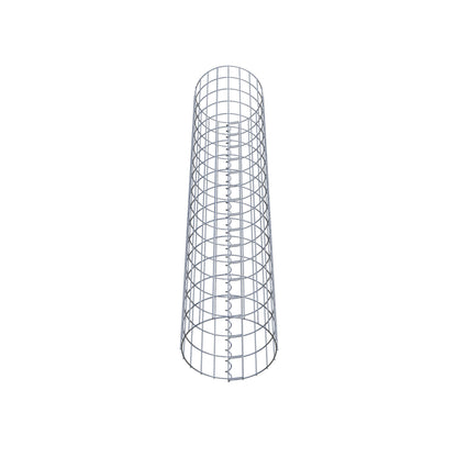 Coluna de gabião redonda 32 cm de diâmetro, 160 cm de altura, malhagem 5 cm x 10 cm