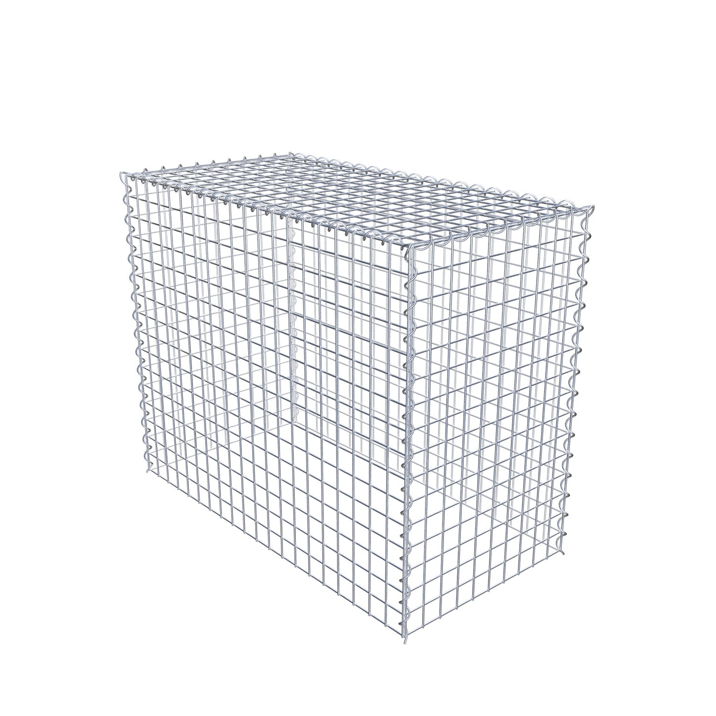 Gabbione aggiuntivo tipo 3 100 cm x 80 cm x 50 cm (L x H x P), dimensione maglia 5 cm x 5 cm, a spirale