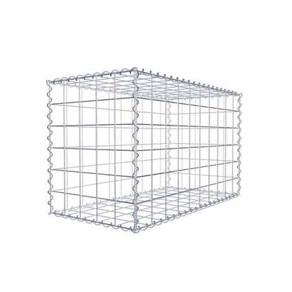 Schanskorf 100 cm x 60 cm x 50 cm (L x H x D), maaswijdte 10 cm x 10 cm, spiraalvormig