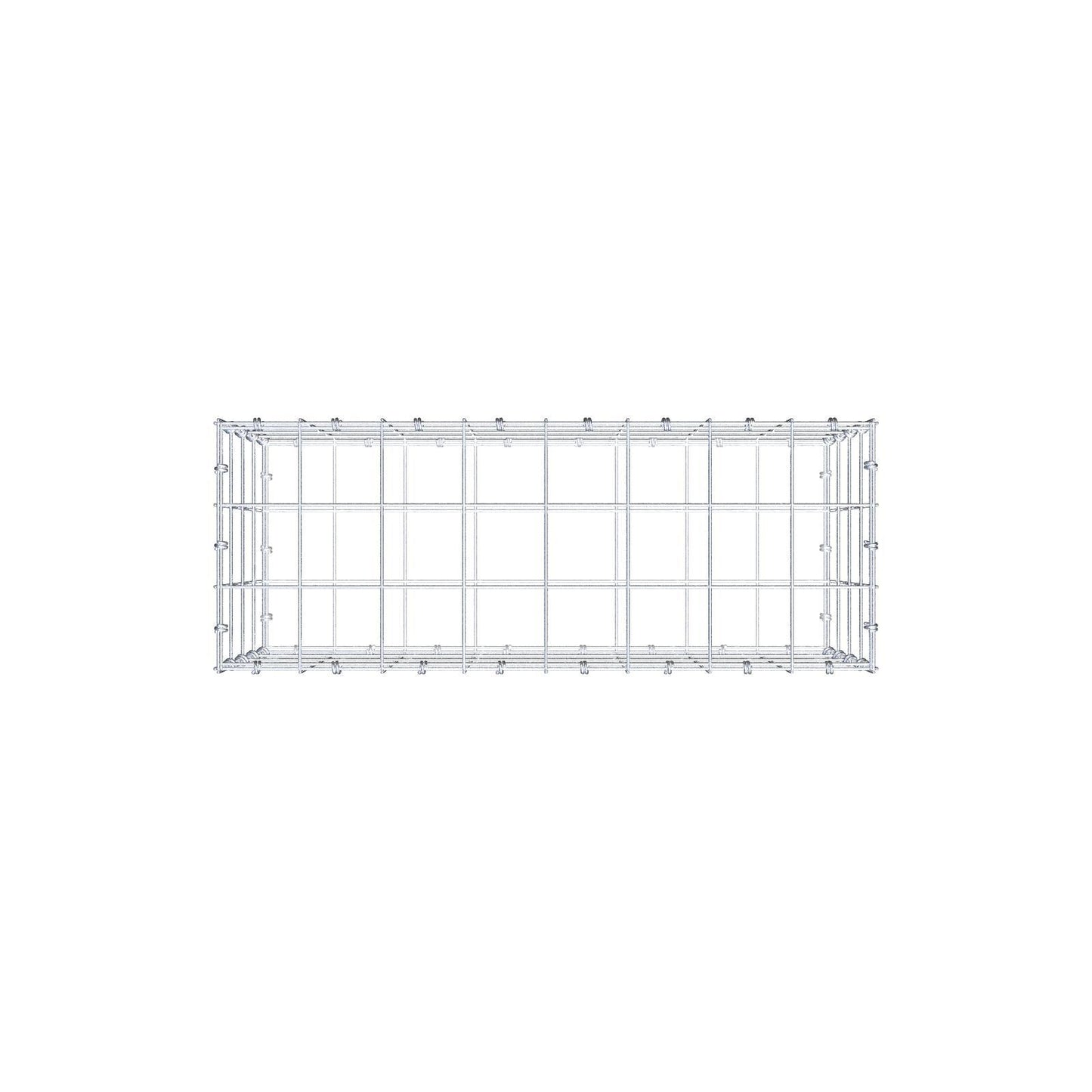 Gabion 80 cm x 40 cm x 30 cm (L x H x D), mesh size 10 x 10 cm, spiral ring