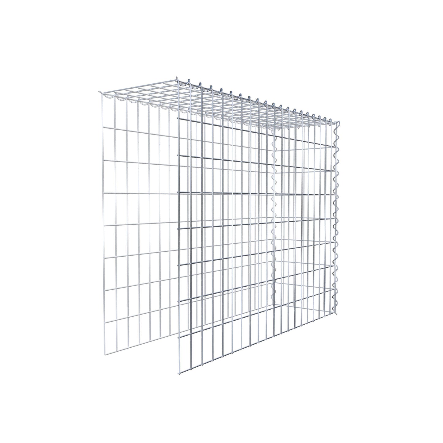 Gabion rapporté type 4 100 cm x 80 cm x 30 cm (L x H x P), mailles 5 cm x 10 cm, spirale