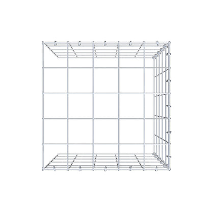 Opbouw schanskorf type 4 50 cm x 50 cm x 50 cm (L x H x D), maaswijdte 10 cm x 10 cm, C-ring