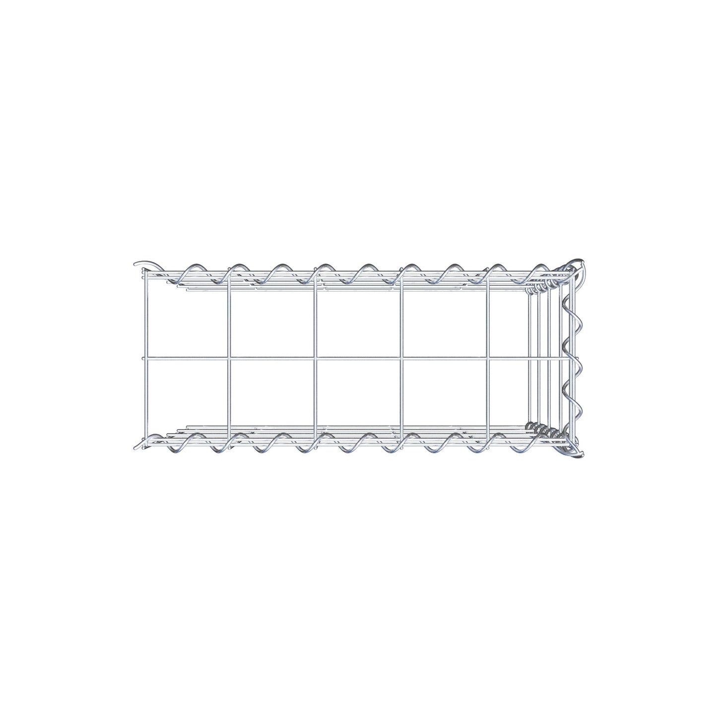 Gabbione aggiuntivo tipo 4 50 cm x 40 cm x 20 cm (L x H x P), dimensione maglia 10 cm x 10 cm, a spirale