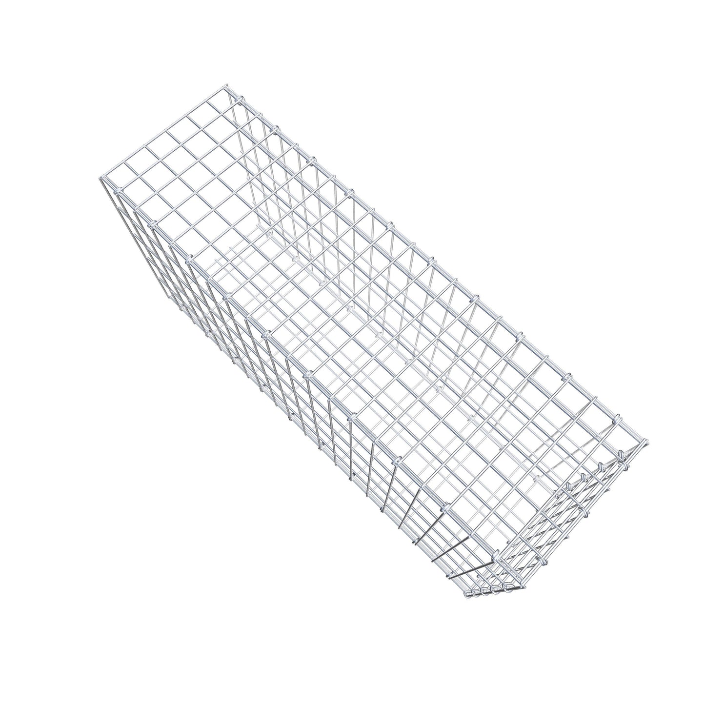 Opzetpaal type 2 100 cm x 50 cm x 30 cm, maaswijdte 5 cm x 10 cm, C-ring