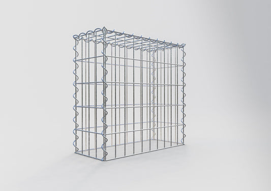 Gabião tipo 3 50 cm x 50 cm x 20 cm (C x A x P), malhagem 5 cm x 10 cm, espiral