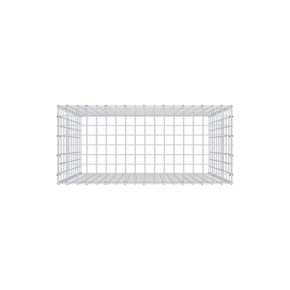 Monteret gabion type 3 100 cm x 90 cm x 40 cm (L x H x D), maskestørrelse 5 cm x 10 cm, C-ring