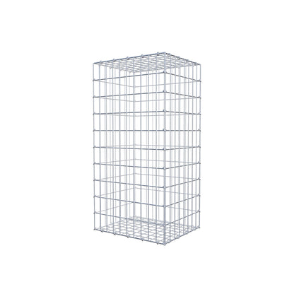 Gabion 100 cm x 40 cm x 50 cm (L x H x D), maskestørrelse 5 cm x 10 cm, C-ring